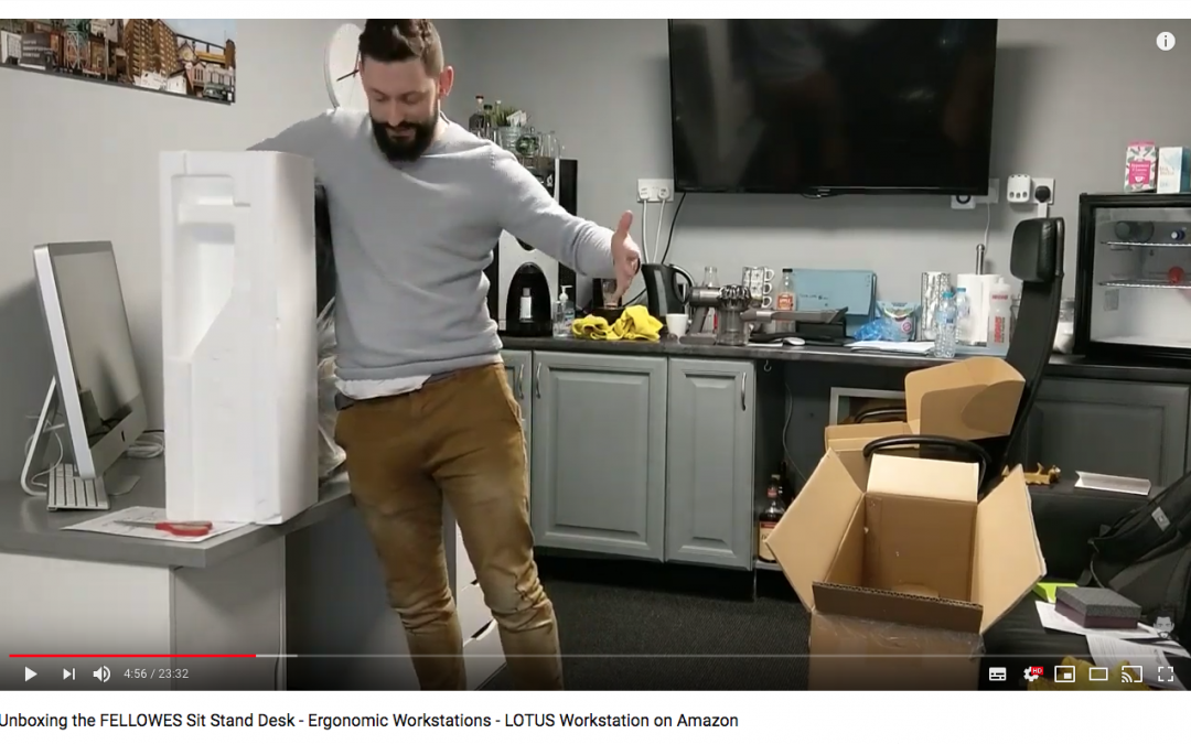 UNBOXING THE LOTUS FELLOWES SIT STAND DESK WORKSTATION